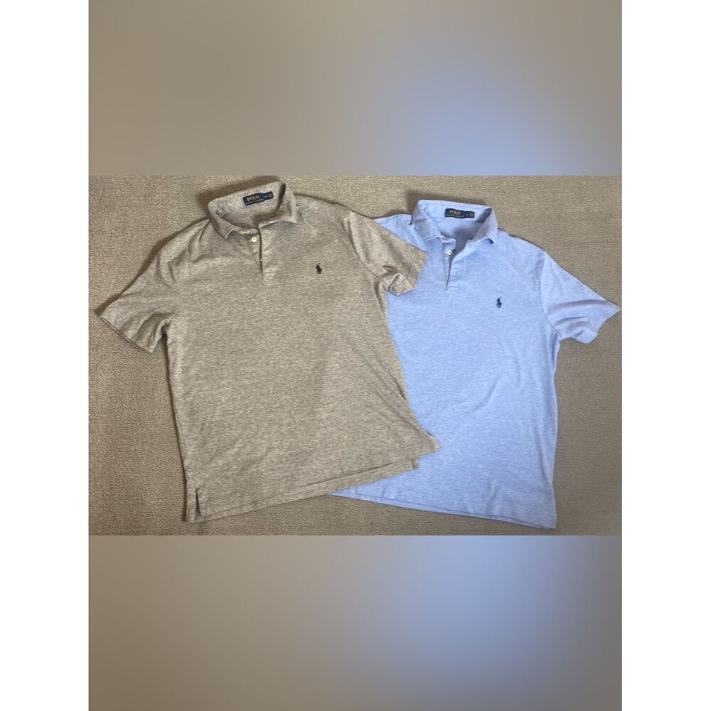 Polo Ralph Lauren Men's Bundle of 2 100% Cotton Polos- Lightweight Breathable